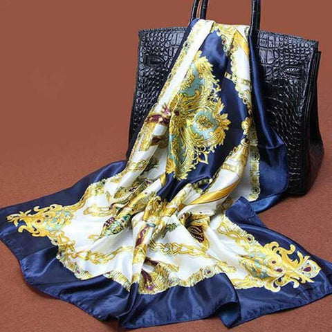 Elegant Style Satin Silk Scarf