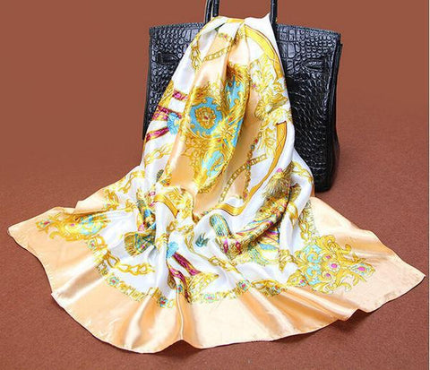 Elegant Style Satin Silk Scarf