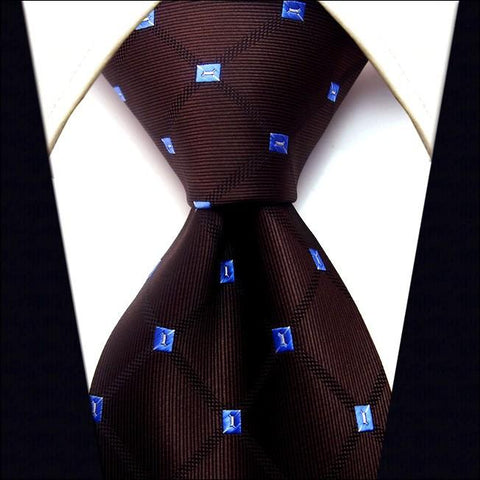 Geometric Jacquard Silk Tie