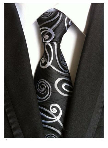 Chich Black Silk Tie